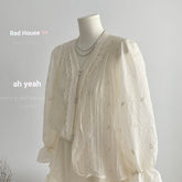 BXOXO - summer inspo Korean Fashion Solid Color Long sleeve Culottes Shorts Suit Sweet Women's New 2025 Autumn Shorts And Shirt Top 2-piece Set